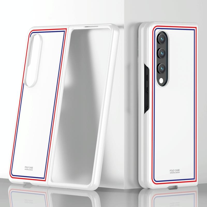 For Samsung Galaxy Z Fold4 5G Frosted Skin Case - Slim & Stylish - Black Color Bar 11