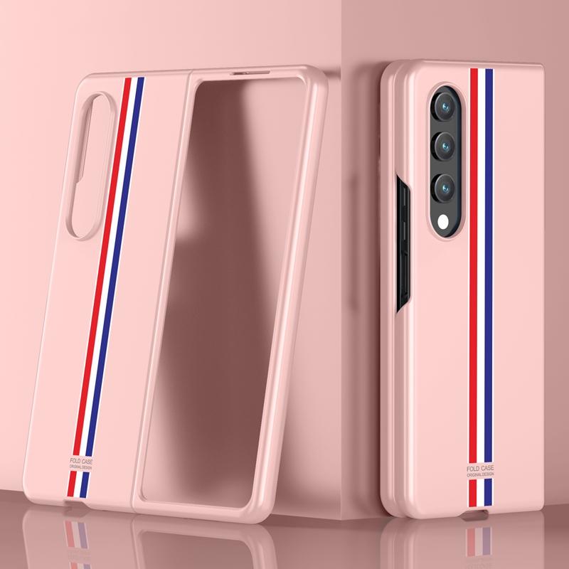 For Samsung Galaxy Z Fold4 5G Frosted Skin Case - Slim & Stylish - Black Color Bar 13