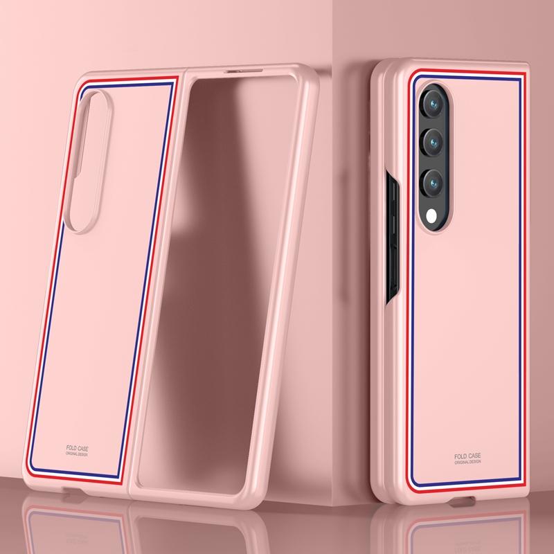 For Samsung Galaxy Z Fold4 5G Frosted Skin Case - Slim & Stylish - Black Color Bar 15