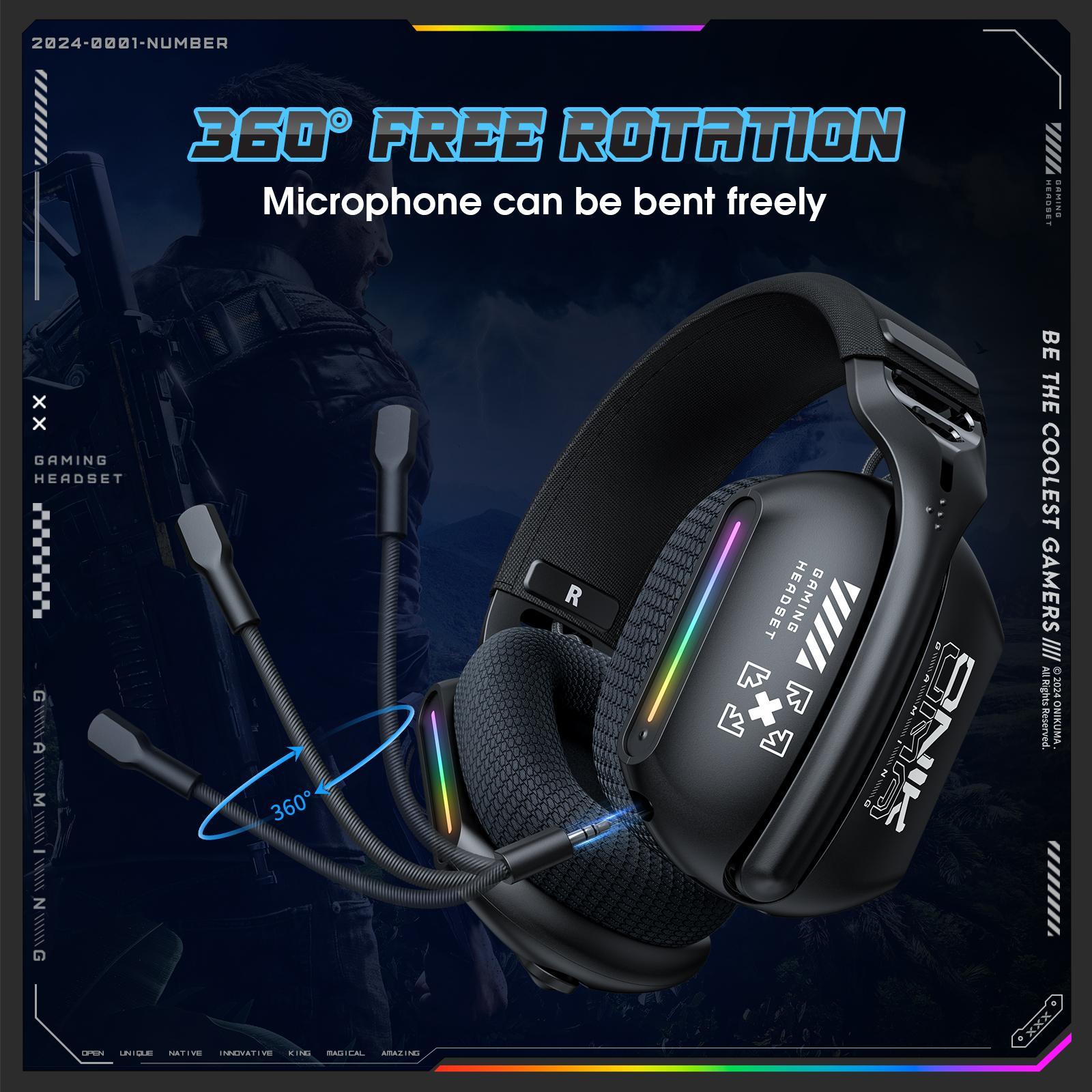 Tri-Mode Bluetooth Gaming Headset Black 7