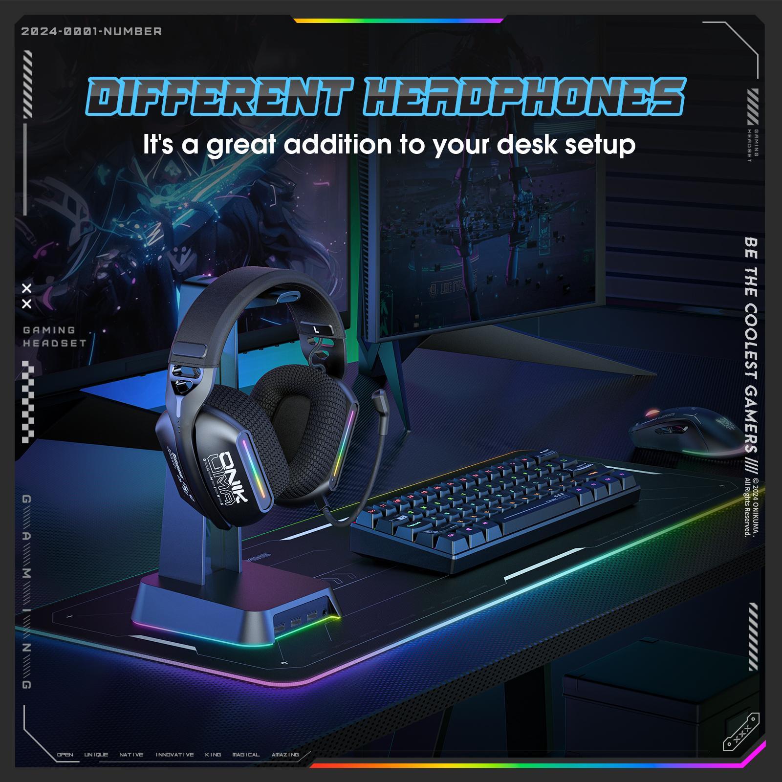 Tri-Mode Bluetooth Gaming Headset Black 9