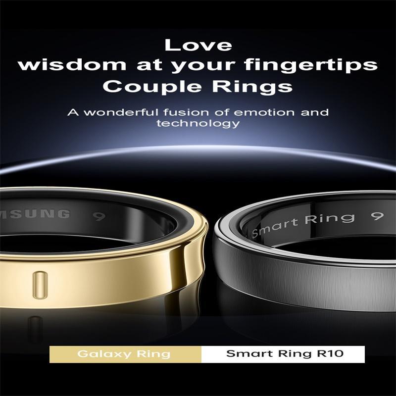 Smart Ring Heart Rate Blood Oxygen Sleep Sports Size 11 - Black 6