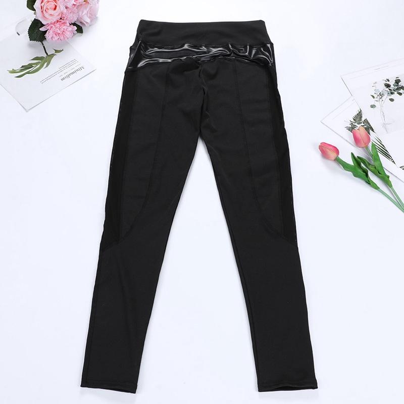 Seamless Mesh Leggings For Women - Push Up Fitness Pants For Gym And Running - Size L - Black 14