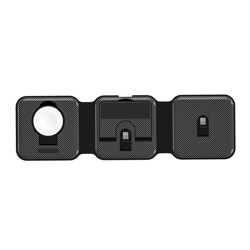 3 In 1 Wireless Charger For Apple Watch Phone & Headset - Black 4