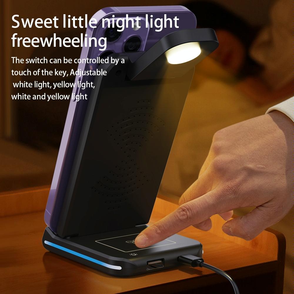 5 In 1 Foldable Wireless Charger 15W Black 7