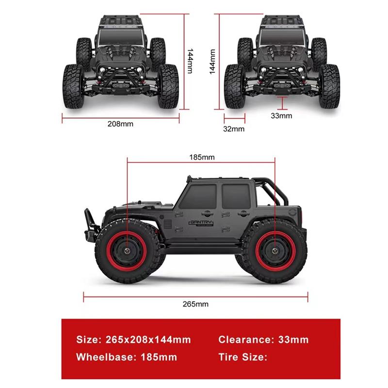 Off-road 4wd Electric Rc Vehicle - 2.4g Wrangler Black 5
