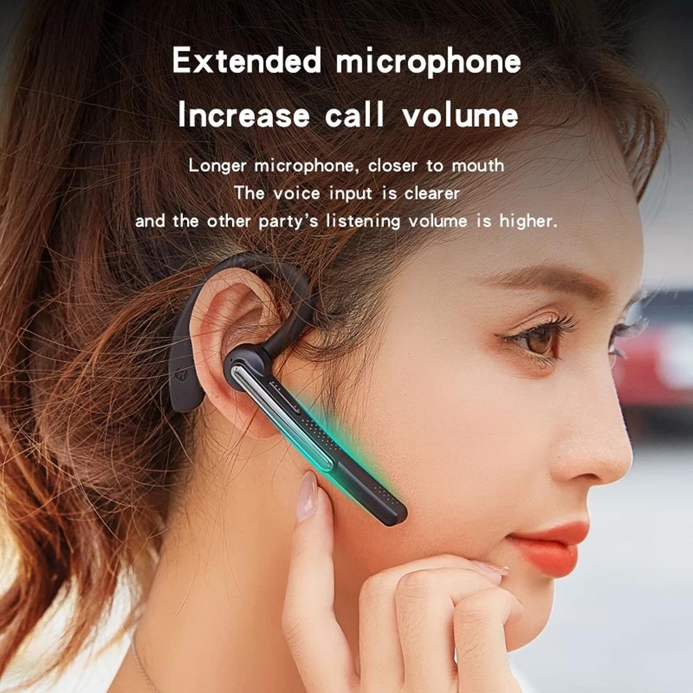 Wireless Bluetooth Earphone with Noise Cancelling and Mic - Black 9