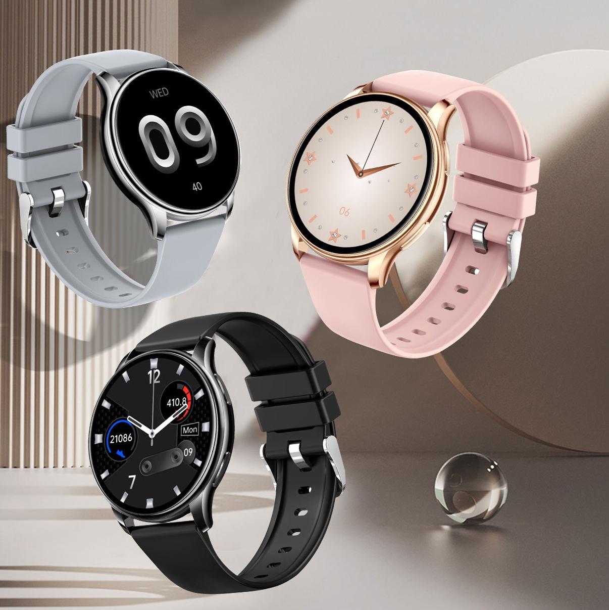 1.32 Inch Health Monitoring Smart Watch With Password Lock - Pink 4