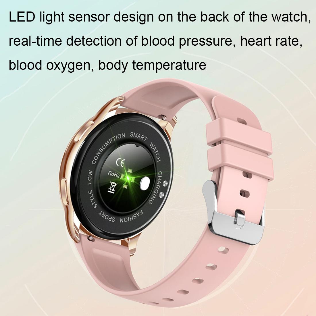 1.32 Inch Health Monitoring Smart Watch With Password Lock - Pink 6
