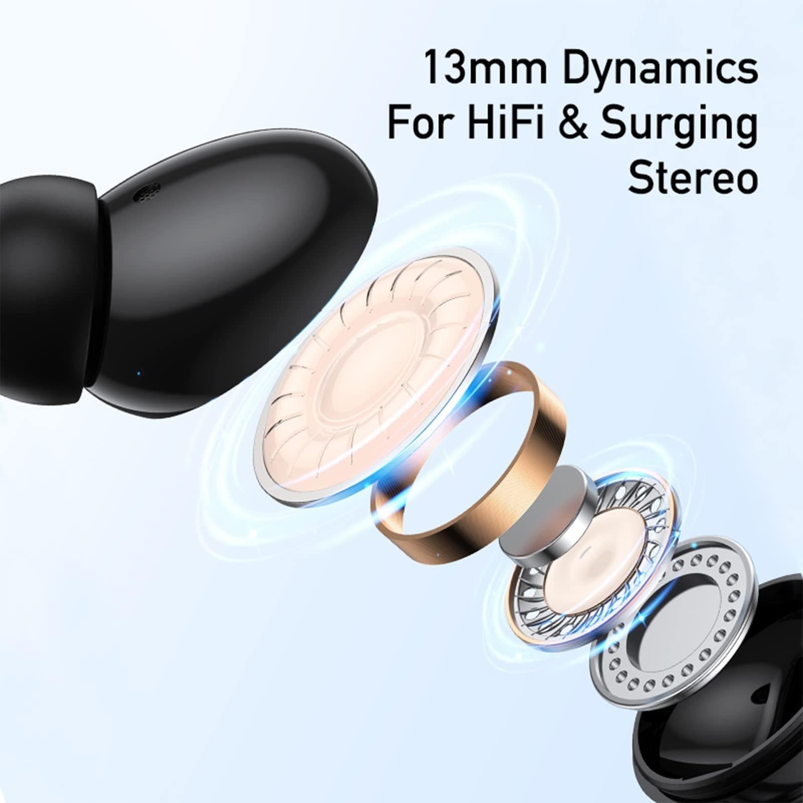 Wireless Tws Earbuds with Dual Noise Reduction Mic - Black 6