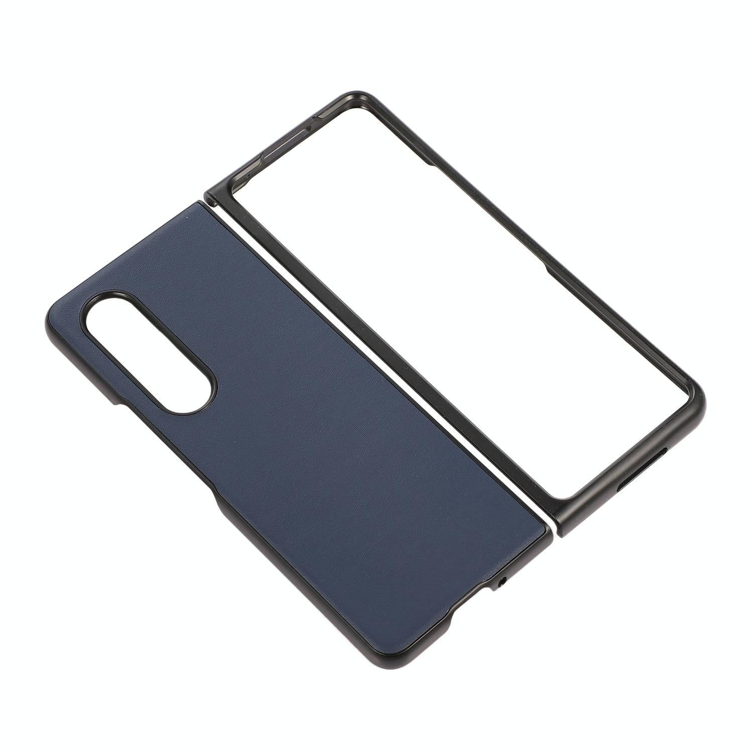 For Samsung Galaxy Z Fold4 5G Sheep Texture Leather Phone Case - Black 3