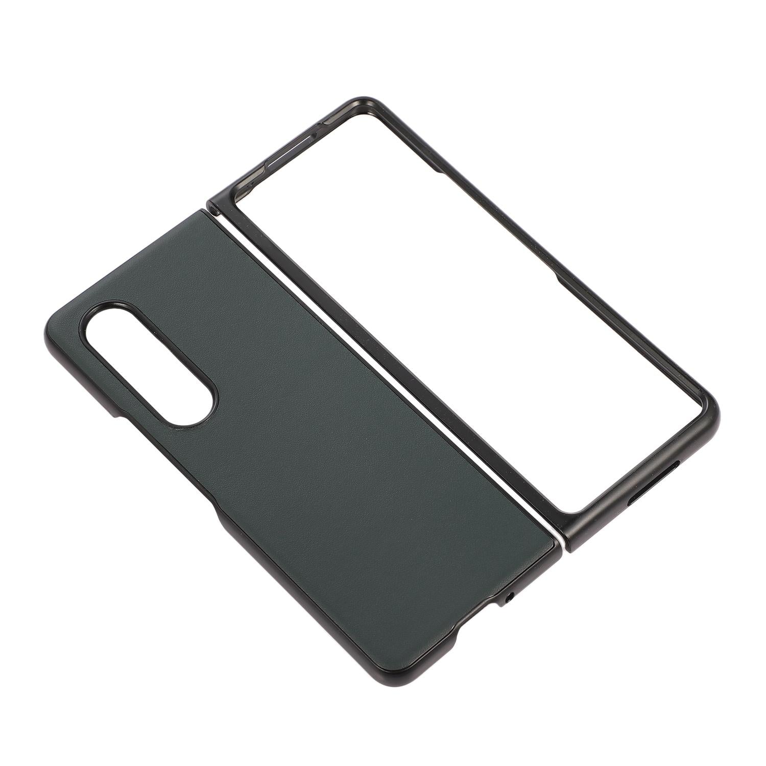 For Samsung Galaxy Z Fold4 5G Sheep Texture Leather Phone Case - Black 12