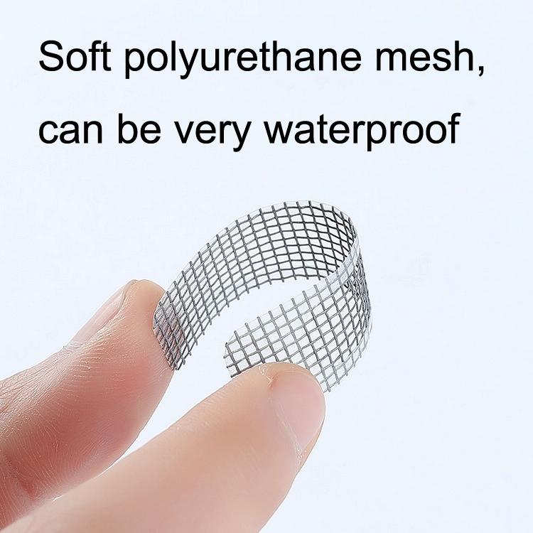5-piece Self-adhesive Mosquito Stickers for Screen Windows with Drain Holes - Gray 5