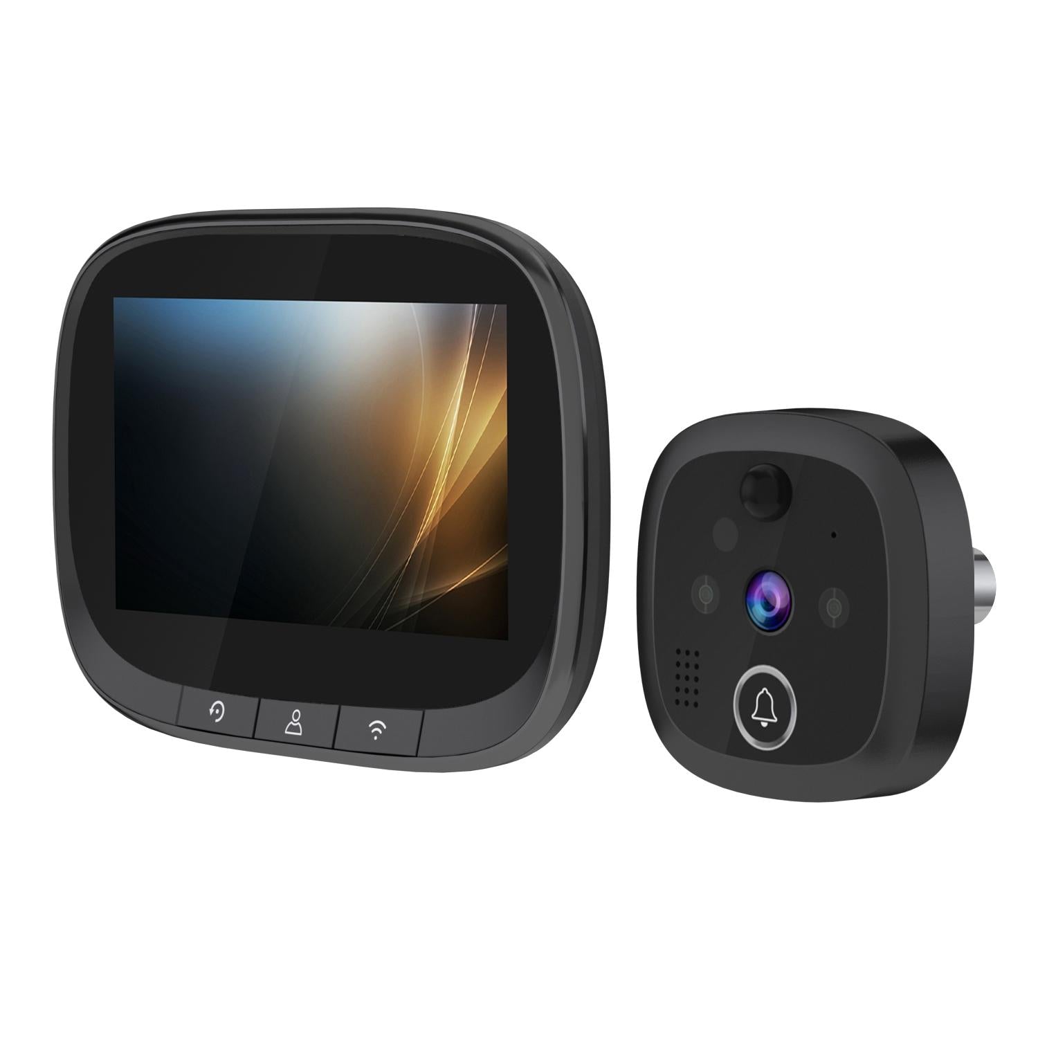 Wireless Video Doorbell With 4.3 Colour Screen And Wifi - Black 3