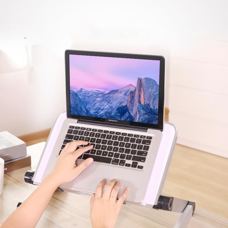 Adjustable Folding Laptop Stand - 360 Degree Rotation Aluminum Alloy - Black 4