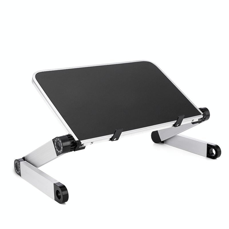 Adjustable Folding Laptop Stand - 360 Degree Rotation Aluminum Alloy - Black 12