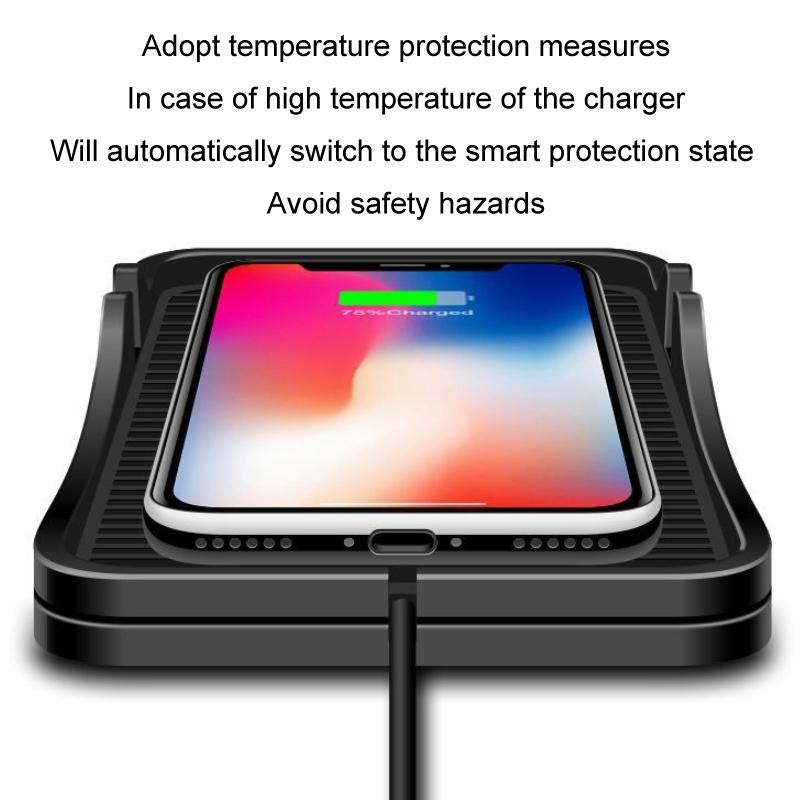 15w Wireless Car Charger for Apple & Android Phones with Type-c Interface 5