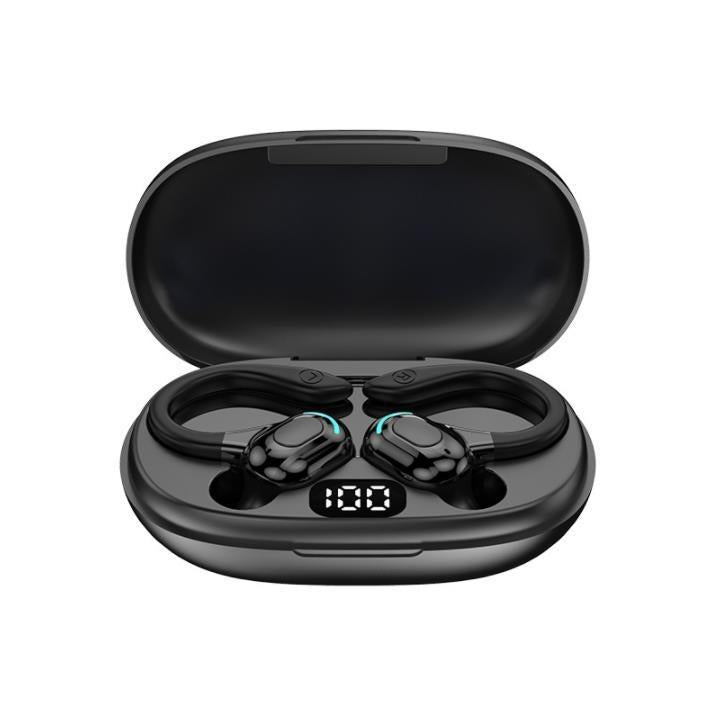 Wireless Bluetooth Earphones with Charging Case - F8 - Black Double Ear 10