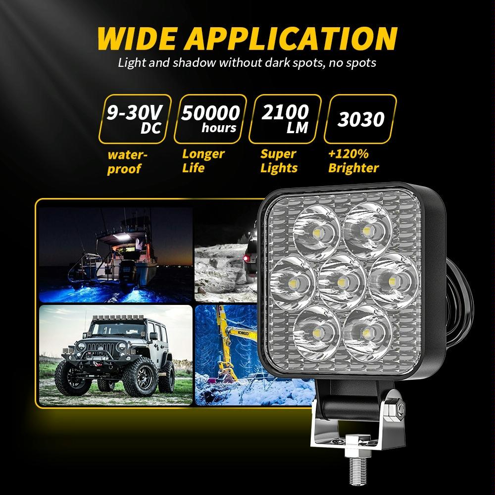 12 - 30V 12W 6000K 2.5 Inch Car Led Engineering Auxiliary Light White Light 5