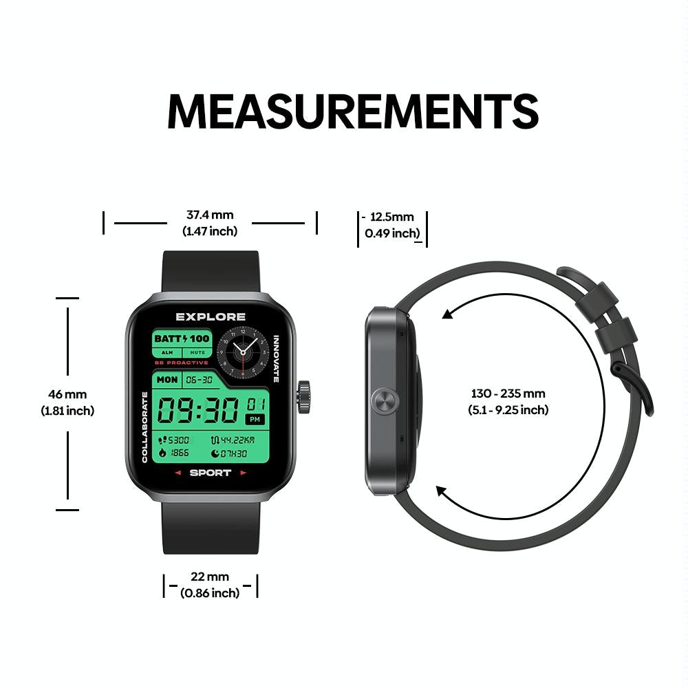 Stylish 1.78 Inch Gps Smart Watch With Bluetooth Calling Heart Rate & Blood Oxygen - Black 6