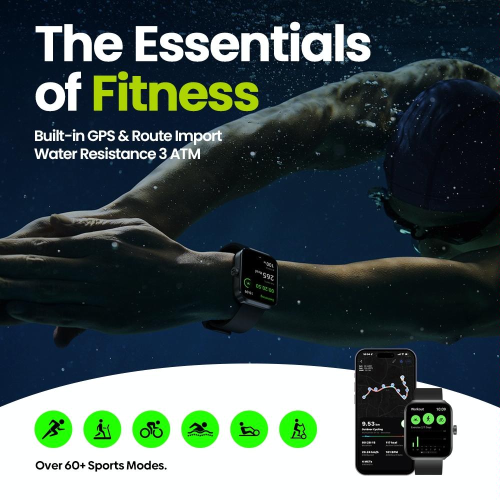 Stylish 1.78 Inch Gps Smart Watch With Bluetooth Calling Heart Rate & Blood Oxygen - Black 9