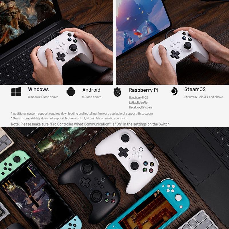 Switch & Pc Usb Gamepad - Wired - White 9