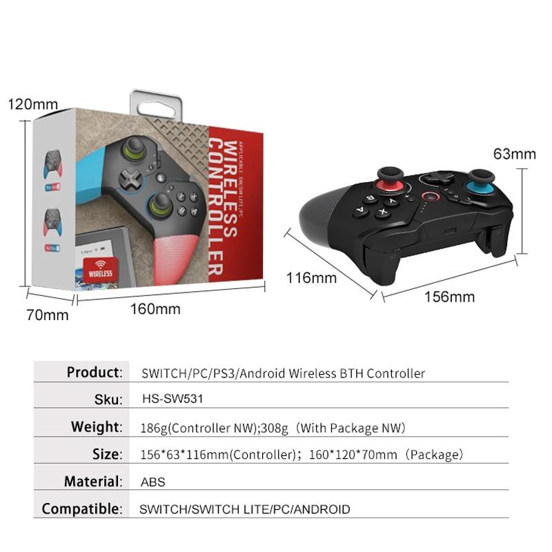 Wireless Game Handle for Nintendo Switch / Lite - Tooth Design 10