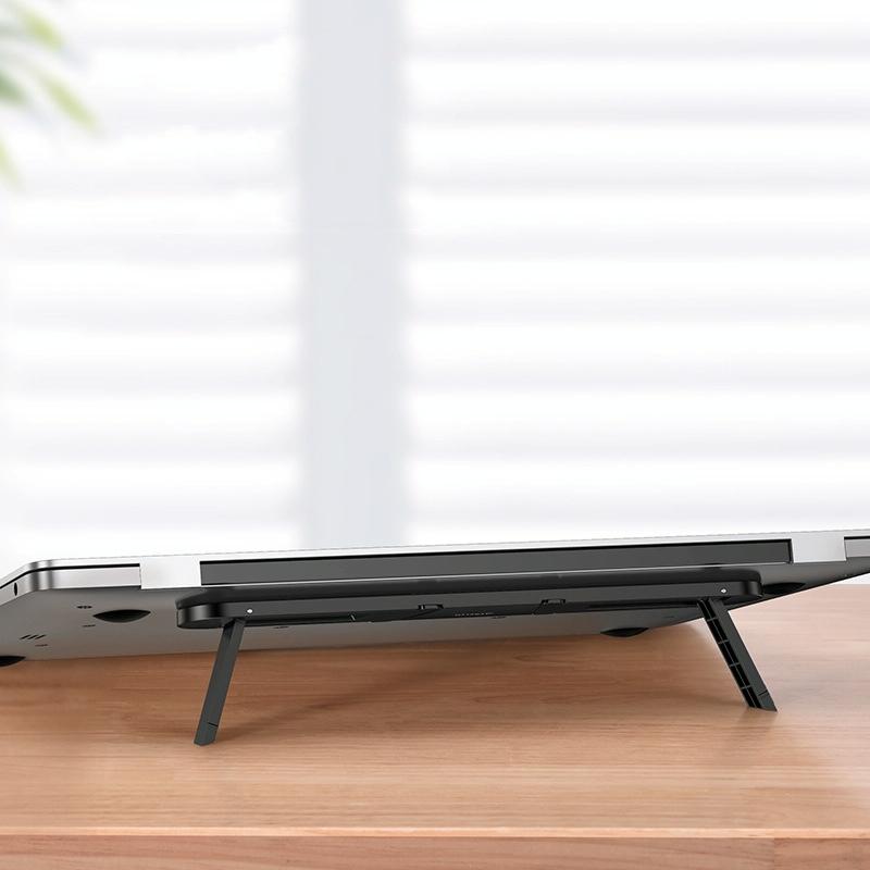 Portable Vertical Laptop Cooling Stand - Desktop Mount - Black 8