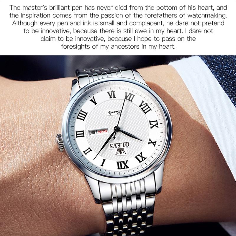 Waterproof Quartz Watch for Men - Multifunctional Business - White 4