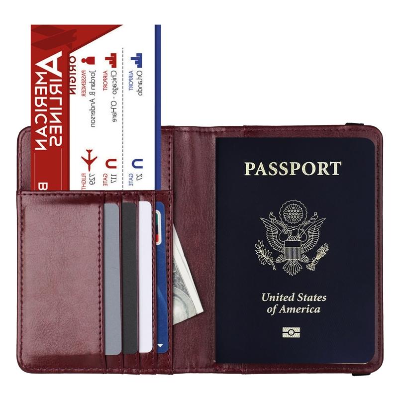 Multi Card Passport Holder Anti Magnetic Wallet - Blue 14