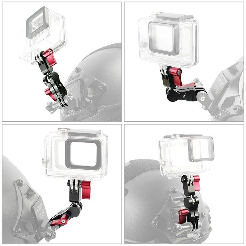 360 Degree Rotating Mount Adapter for Gopro Hero11 - Aluminium Alloy - Red 7