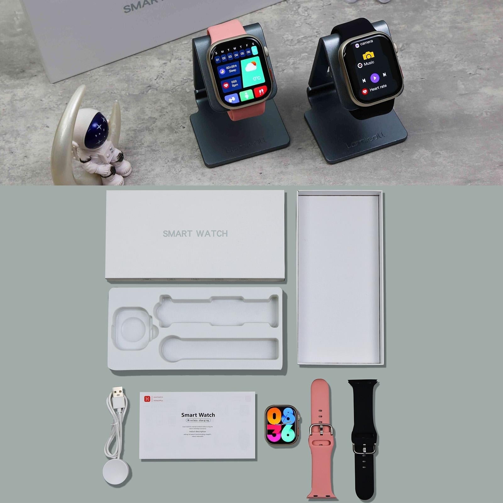2.01 Inch Waterproof Smart Watch Bt Call / Heart Rate / Blood Pressure / Blood Oxygen - Black Gold 11
