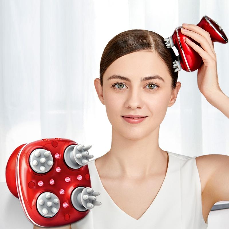 Electric Scalp Massager Multifunctional Vibration Therapy - White 7