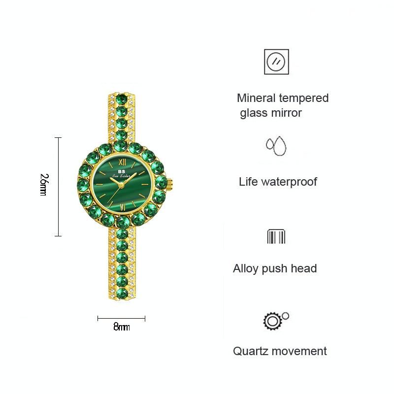 Retro Malachite Texture Watch for Women - Small and Elegant - Gold 5