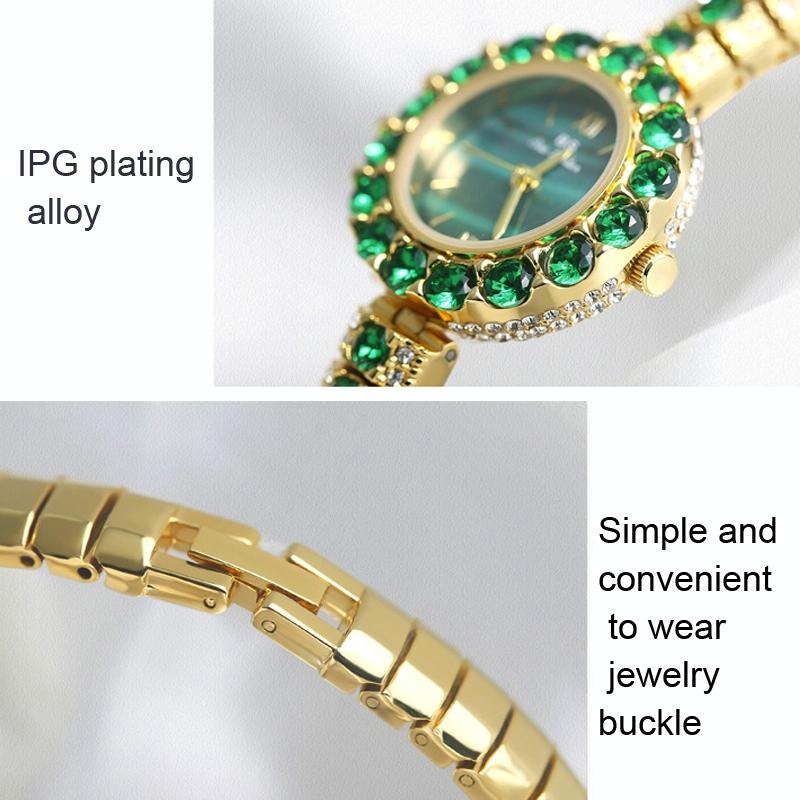 Retro Malachite Texture Watch for Women - Small and Elegant - Gold 6