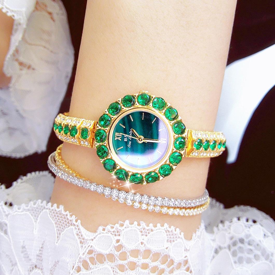 Retro Malachite Texture Watch for Women - Small and Elegant - Gold 10