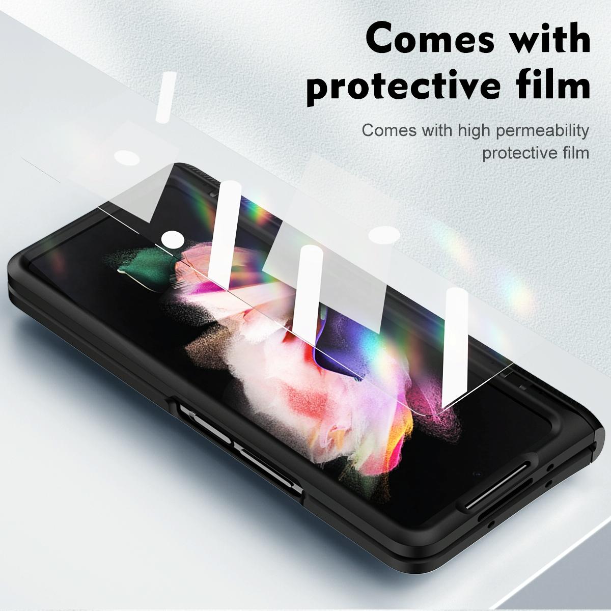 For Samsung Galaxy Z Fold4 5G Shockproof Secure Hinge Phone Case - Black 5