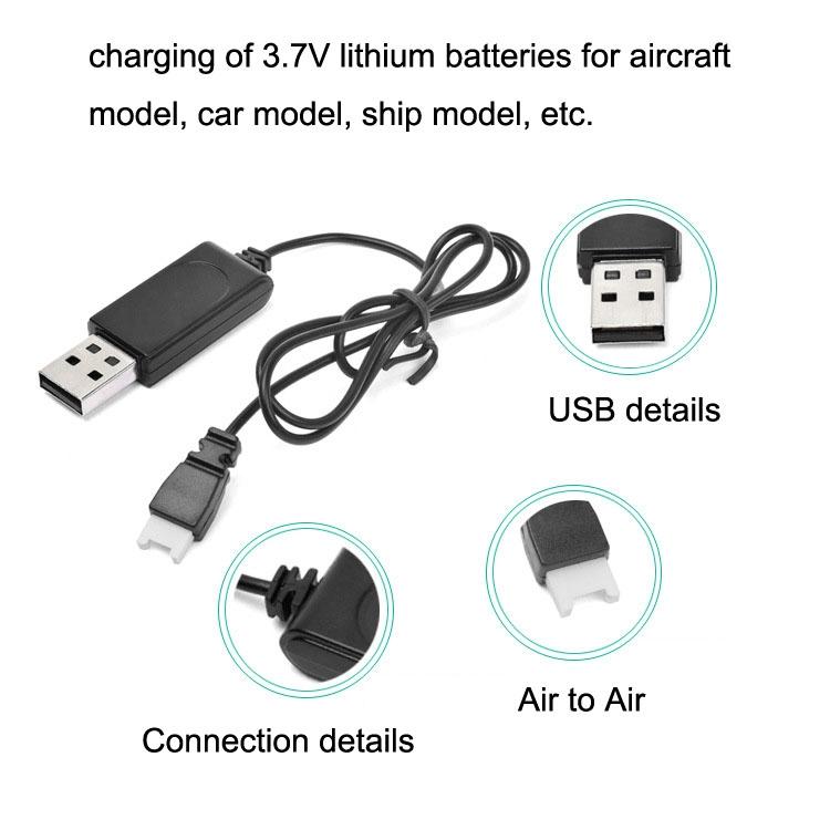 10-pack Usb Charging Cable for Drone - 3.7v 350mah Air-to-air Plug no Protection 4