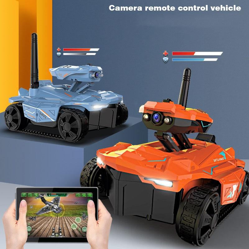 720p Hd Camera Rc Car with Real-time Surveillance and Remote Control - Tank Design - Orange 3