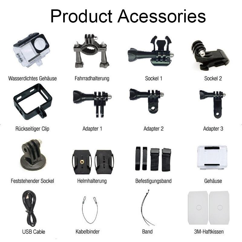 Outdoor Waterproof Dual Screen Wifi Sports Camera with Anti-shake Hd Video 4