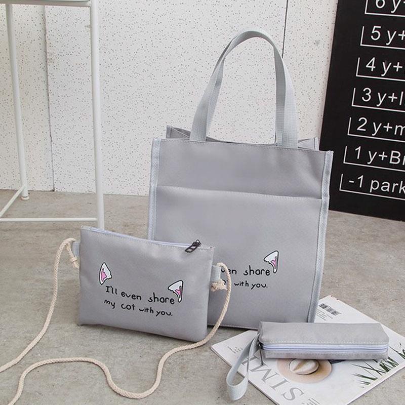 Versatile 4-piece Travel Backpack Set - Light Grey 6