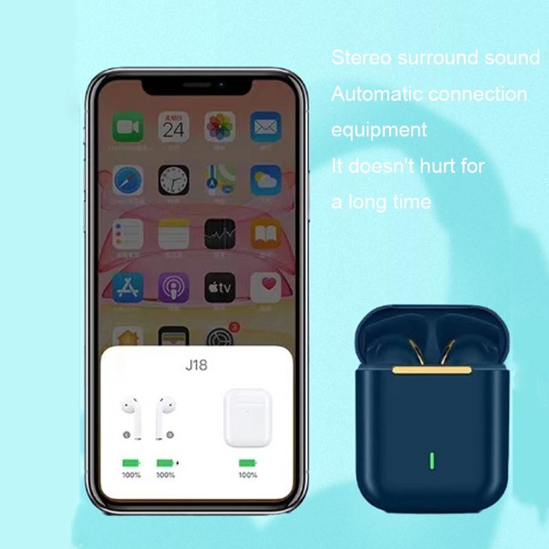 Wireless In-ear Earphones with Long Battery Life - Bluetooth 5.0 Blue 3