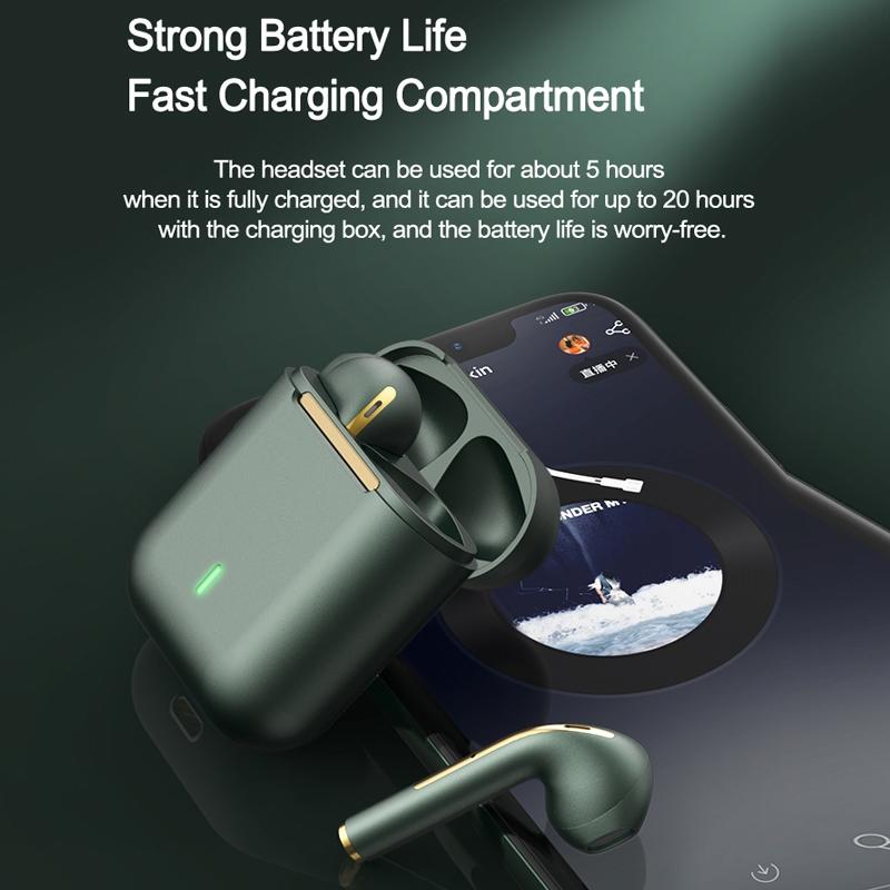 Wireless In-ear Earphones with Long Battery Life - Bluetooth 5.0 Blue 5