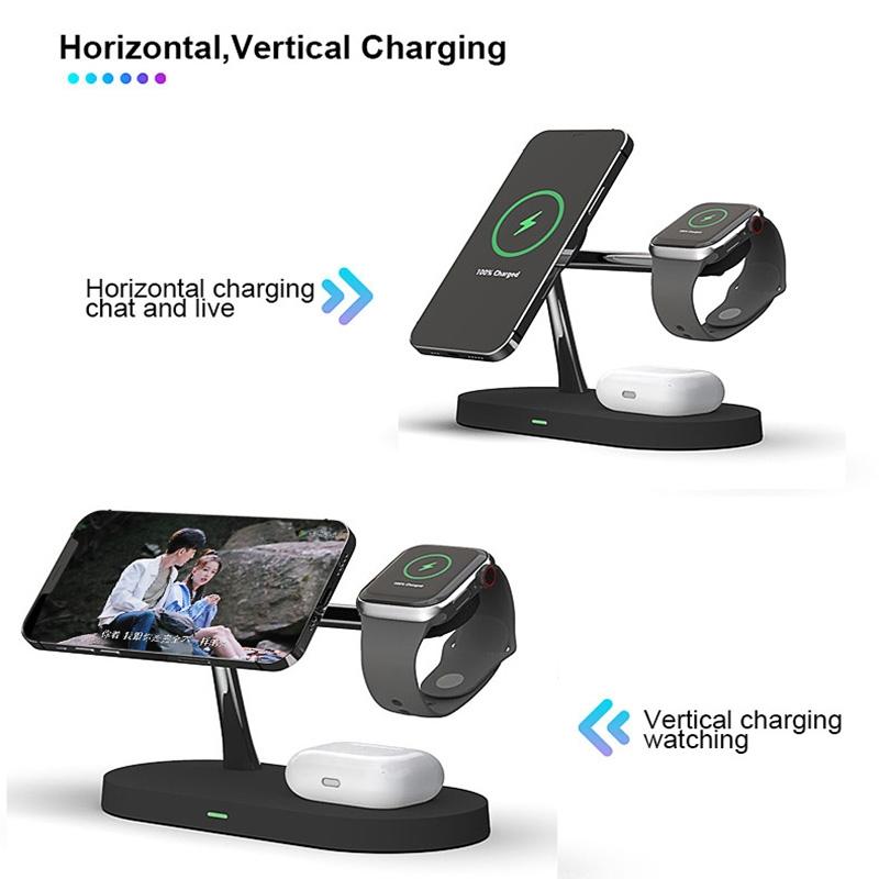 3 In 1 Wireless Charger With Night Light 15W - White 6