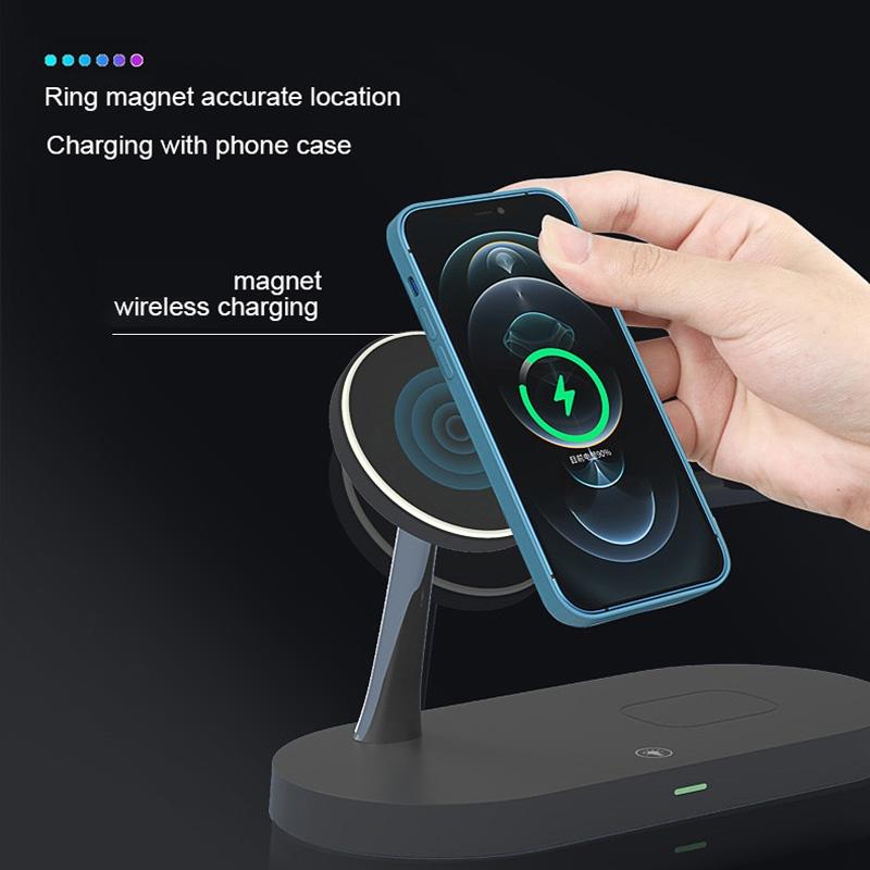 3 In 1 Wireless Charger With Night Light 15W - White 8
