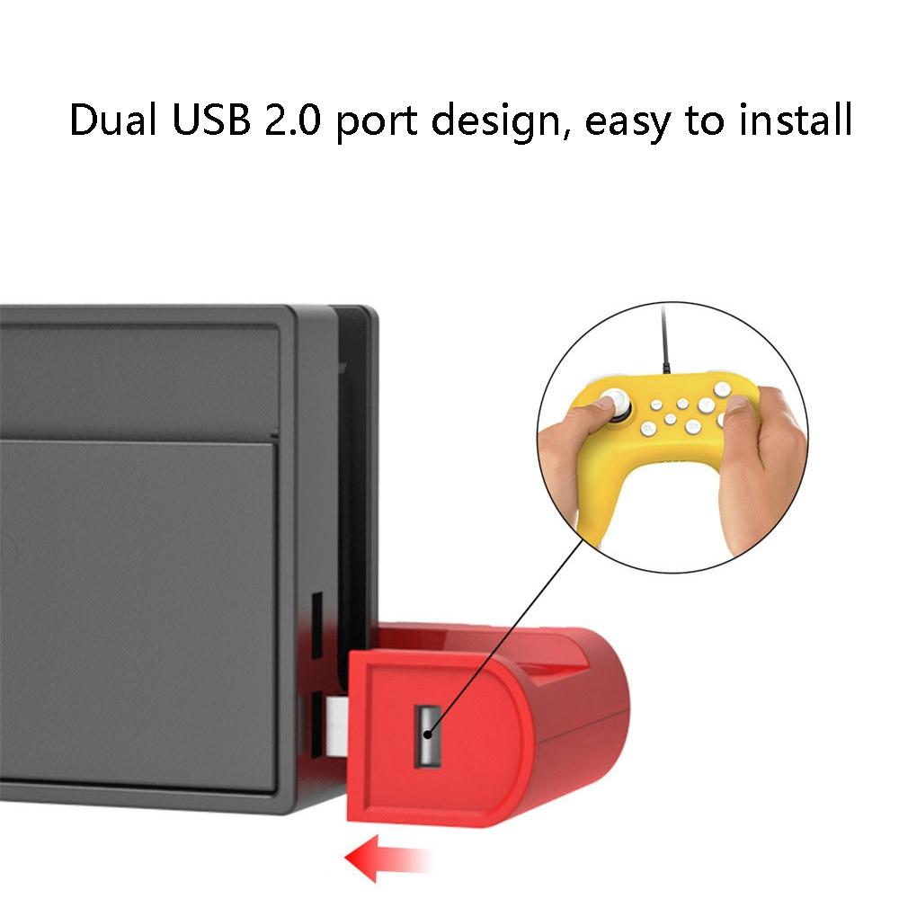 Switch Oled 4-in-1 Charging Dock - Red Black 7