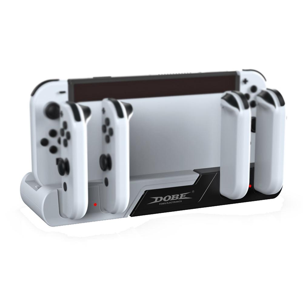 Switch Oled 4-in-1 Charging Dock - Red Black 10