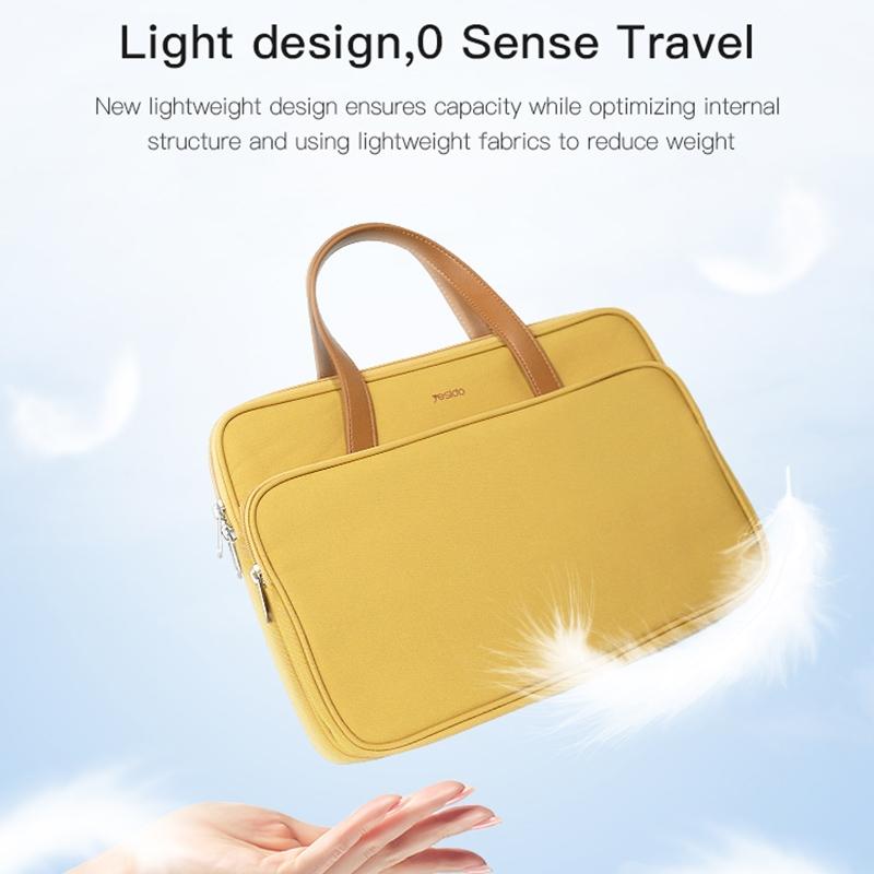 16 Waterproof Oxford Laptop Bag - Yellow 4