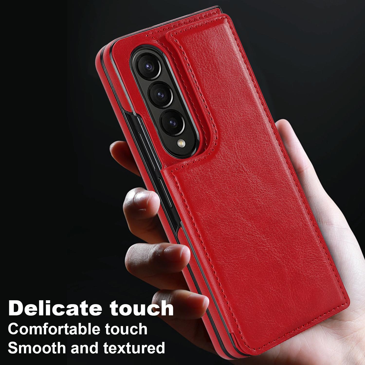 For Samsung Galaxy Z Fold4 5G Full Coverage Double Buckle Phone Case - Black 5