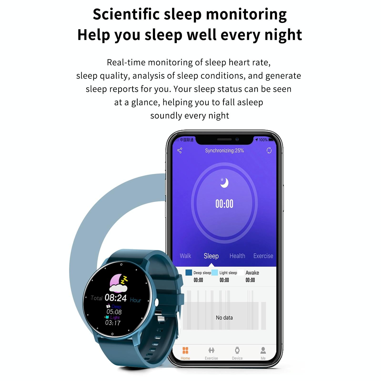 1.28 Inch Touch Screen Ip67 Waterproof Smart Watch Support Blood Pressure Monitoring / Sleep Monitoring / Heart Rate Monitoring - Black 10